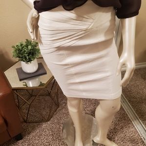 White bebe pencil skirt